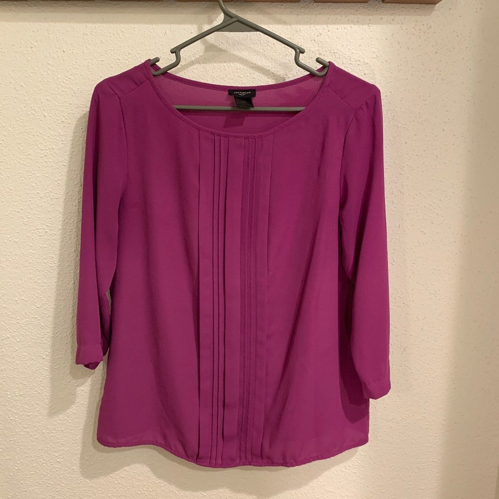 Ann Taylor Blouse - Front Pleat